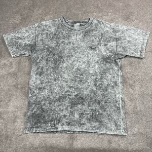 Pearl Drums Mineral Wash Band T-shirt Size L Gray Acid Wash Rocker Grunge Single